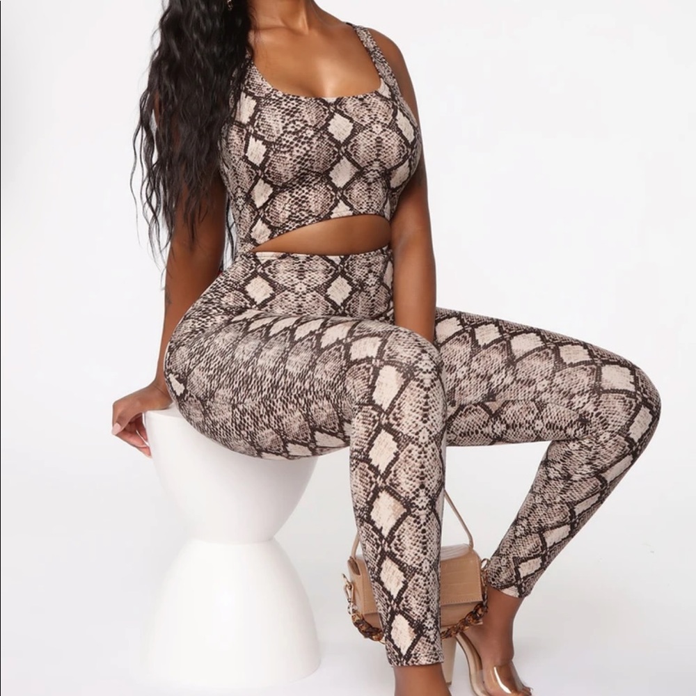 New snake print jumpsuit